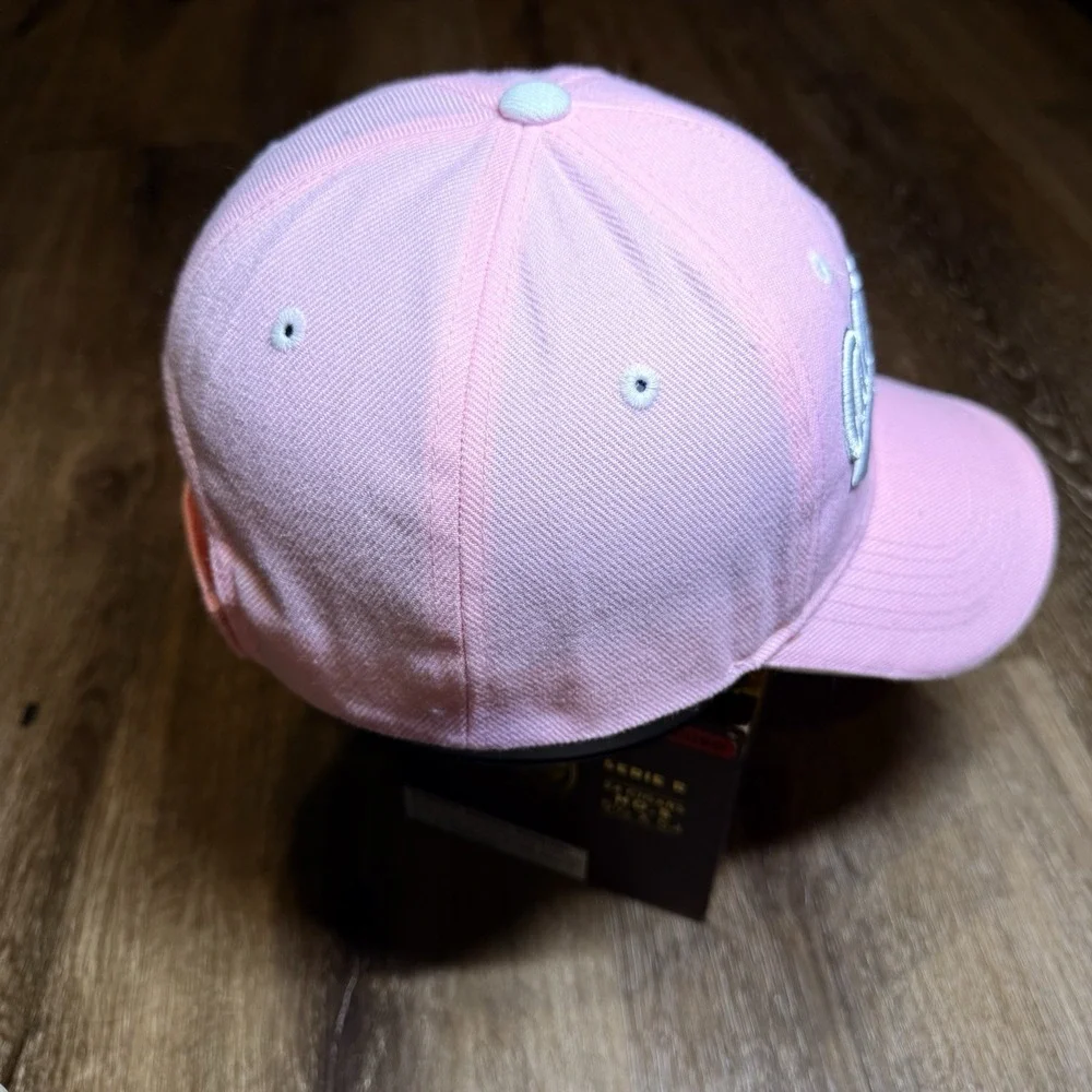 Vintage 90s Y2K California Hat Baseball Dad Cap‎ Pink Silver White Barbie Doll